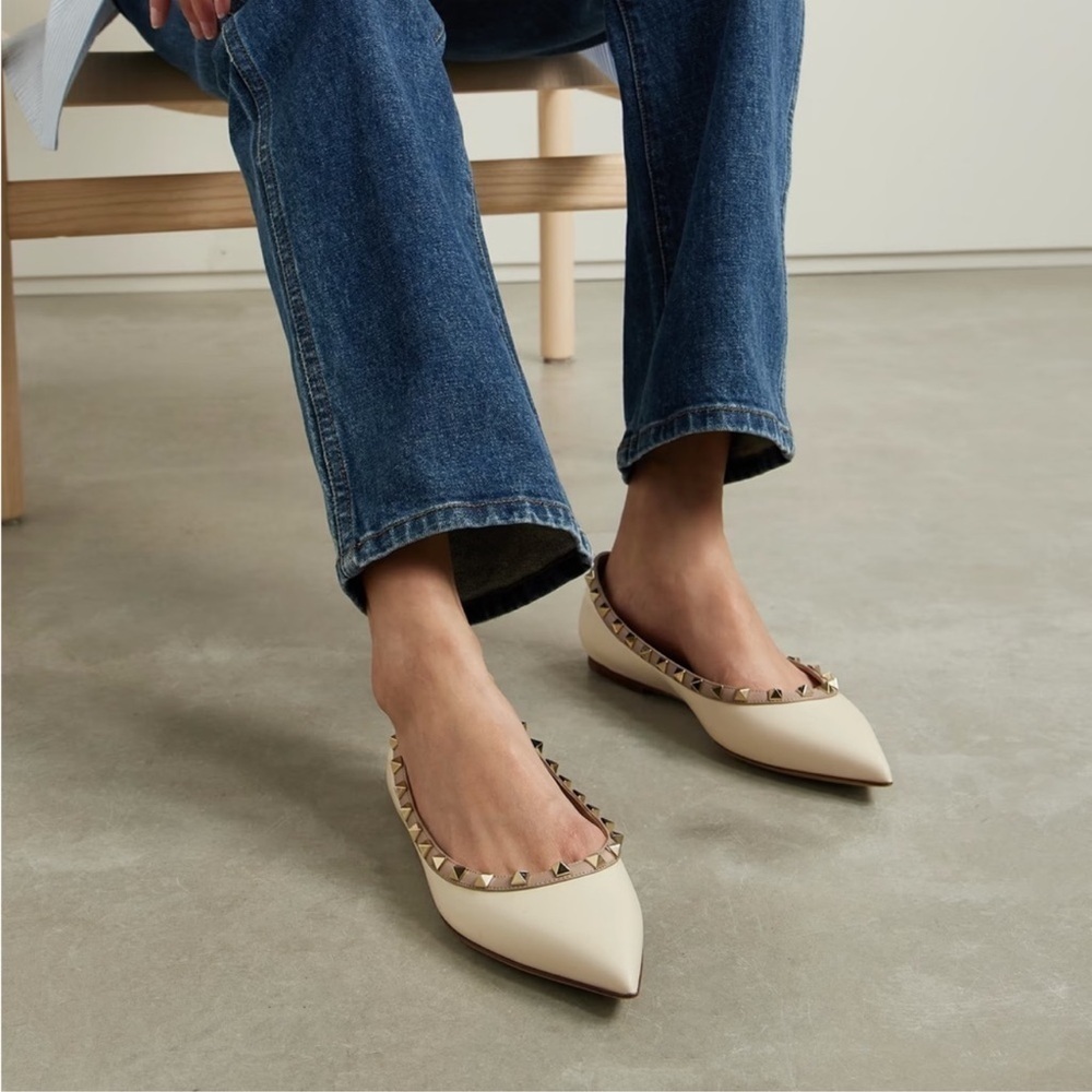 Valentino Rock Stud Ballet Flat Shoe - Picture 5 of 10